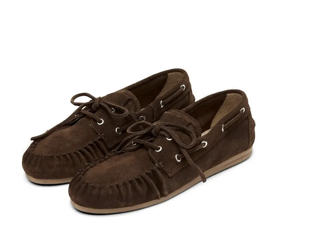 Rowan suede brown leather loafers - alohas | Jil conceptstore