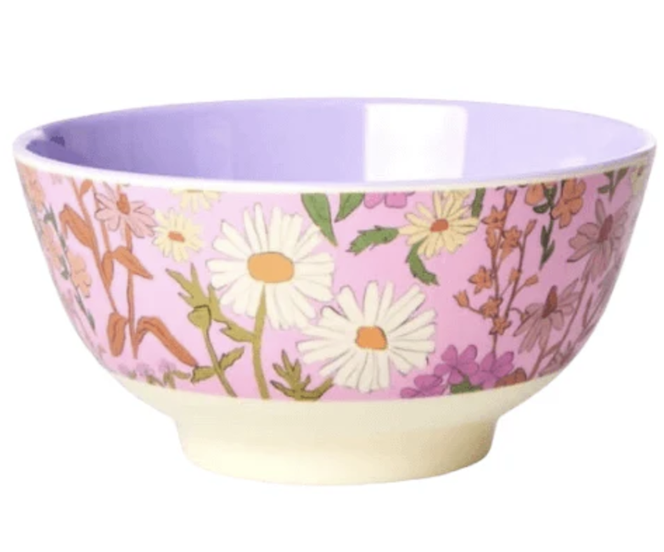 Medium Bowl - Pink - Daisy Dearest Print - rice MELBW-DADE | Jil Conceptstore