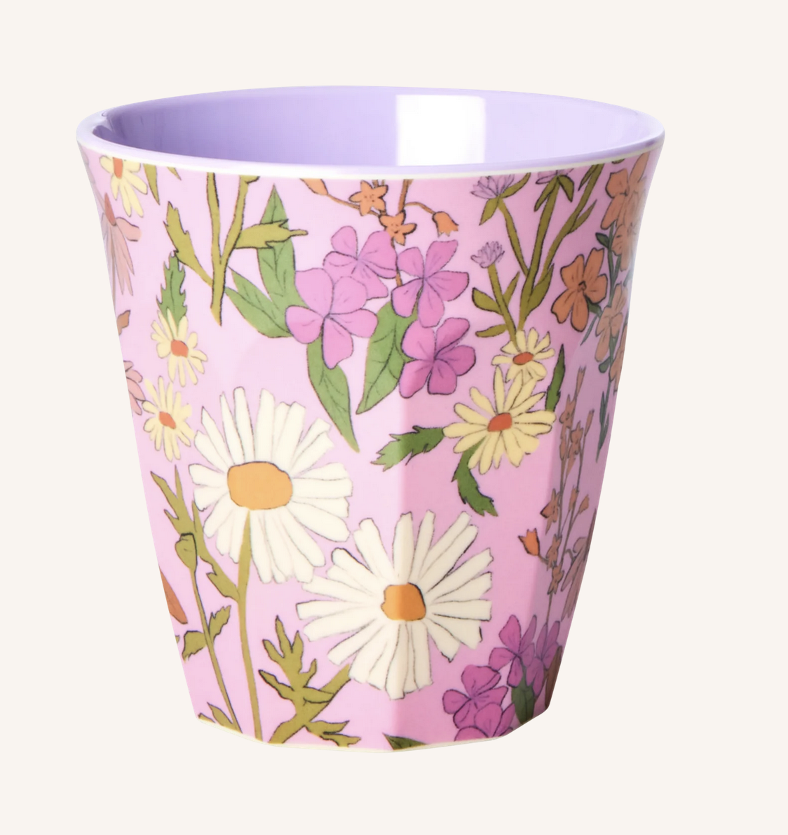Medium Cup - Soft Pink - Daisy Dearest Print - rice MELCU-DADE | Jil Conceptstore