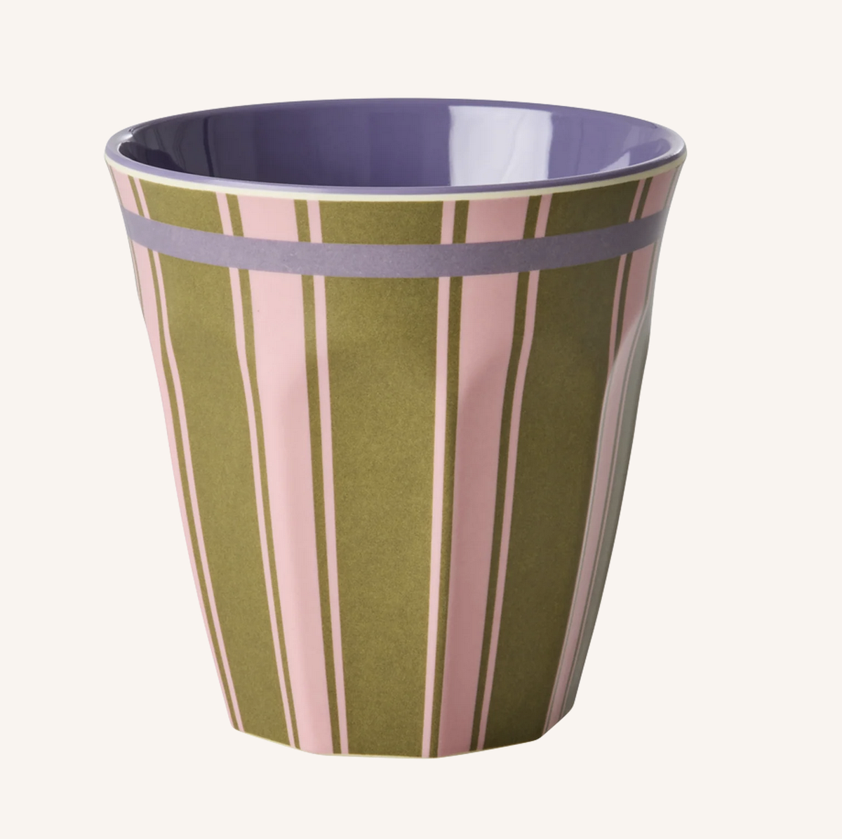 Medium Cup with Stripe Delight Print - MELCU-STRID rice | Jil Conceptstore