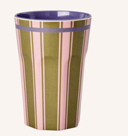Tall Cup with Stripe Delight Print - rice MELCU-LSTRID | jil conceptstore