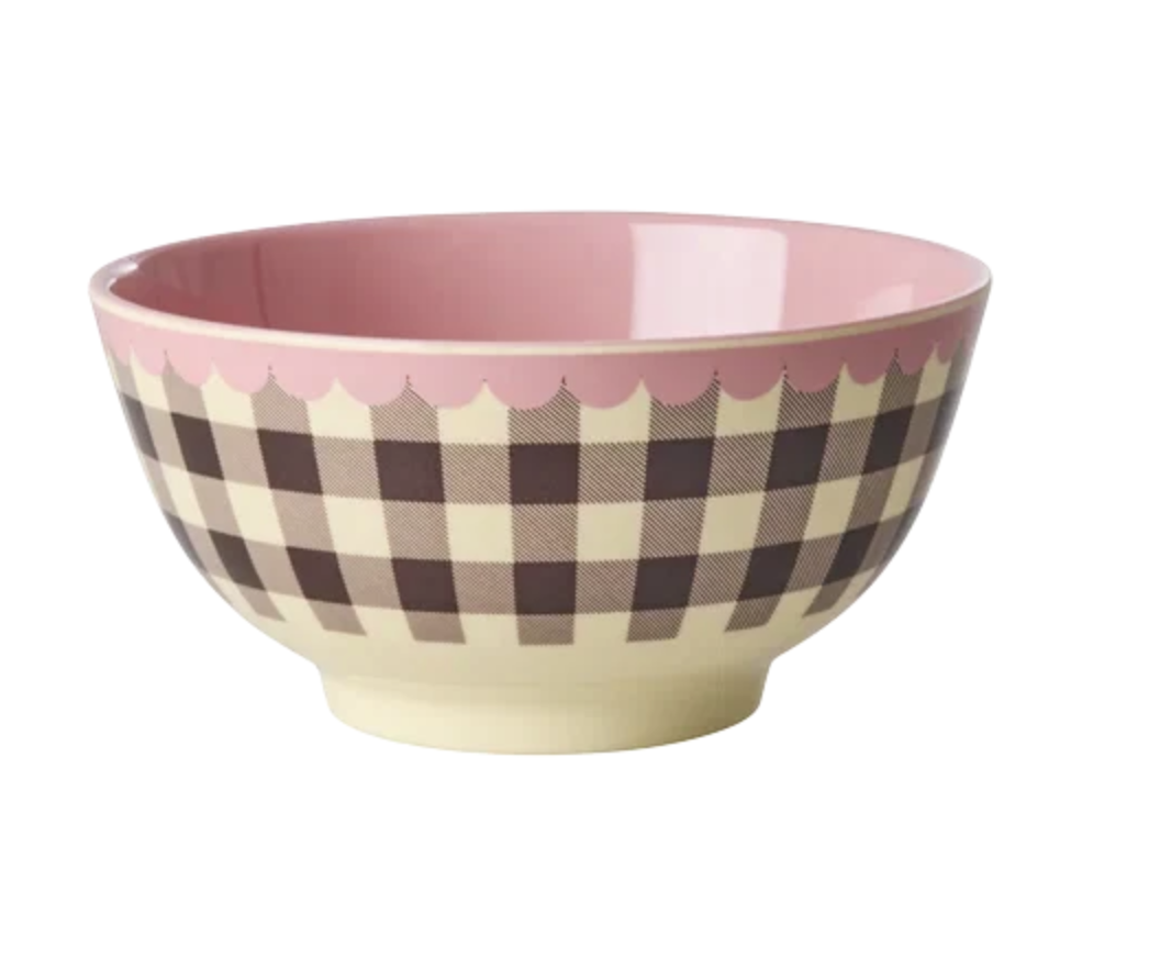 Medium bowl with Check Me Out Print MELBW-CMO - rice | Jil Conceptstore