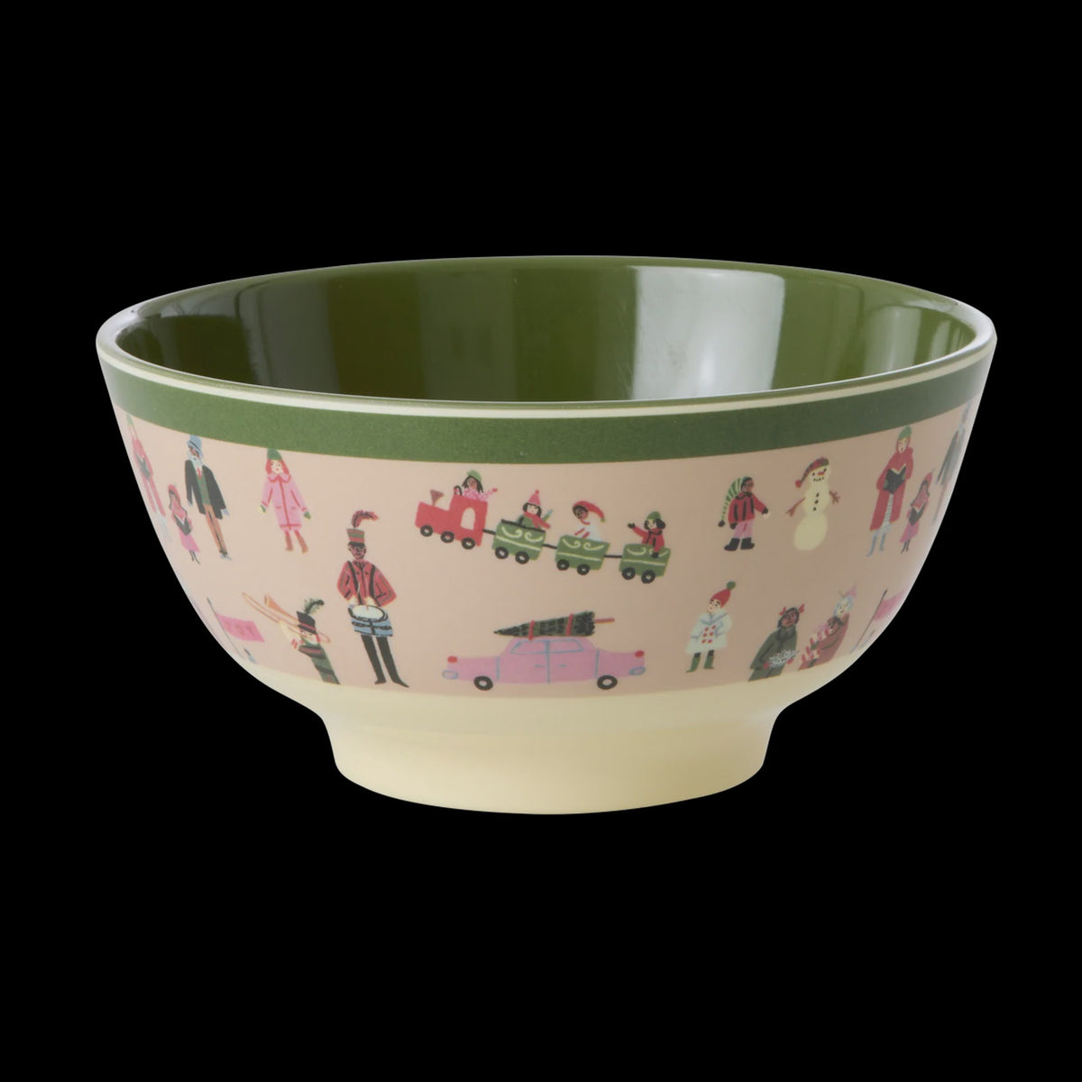 medium Bowl with Holiday Print - Medium - rice