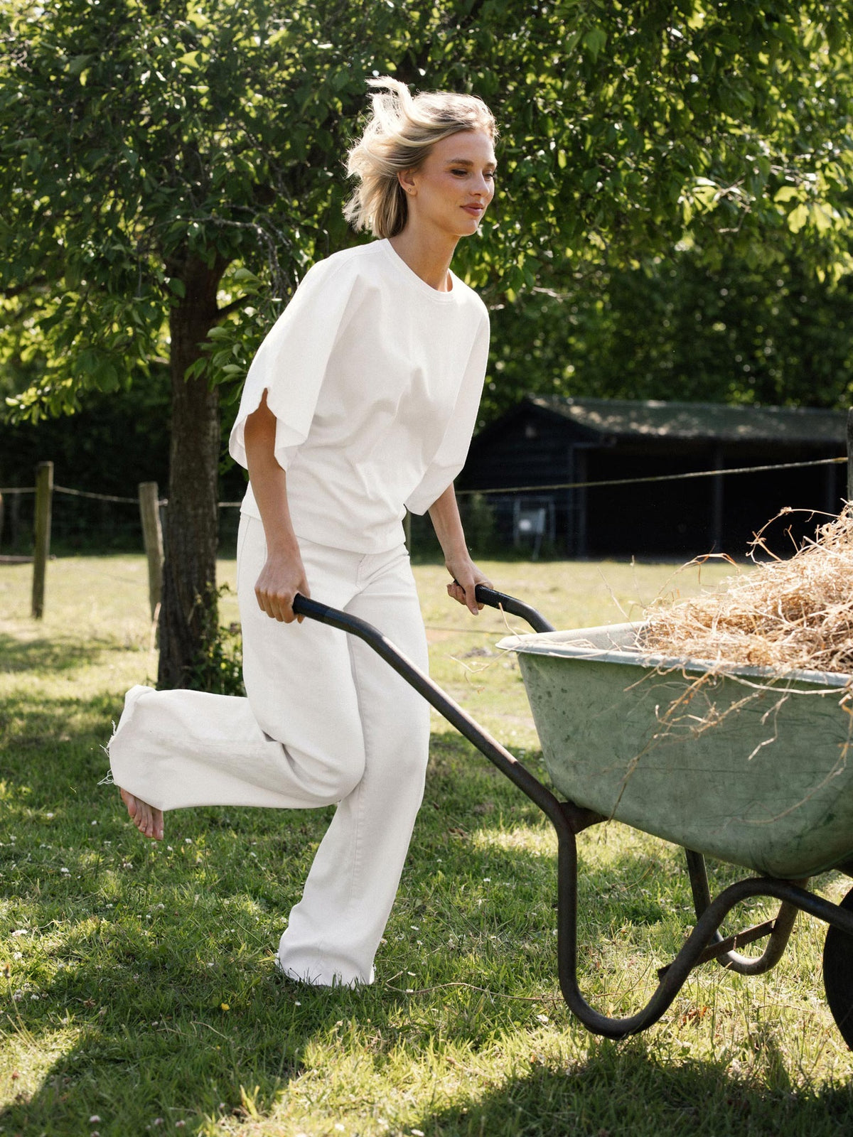 Batsleeve Tshirt -  Off White - Catwalk Junkie