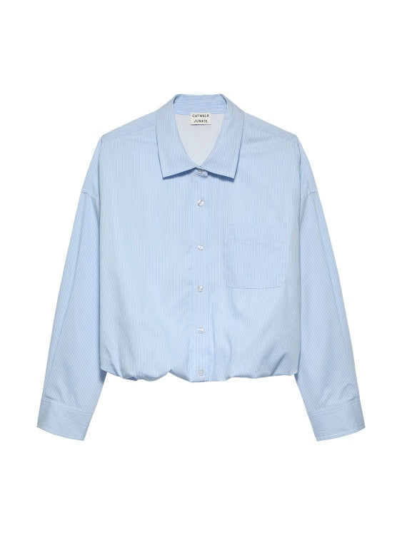 Tuck in blouse - Chambray Blue - Catwalk junkie