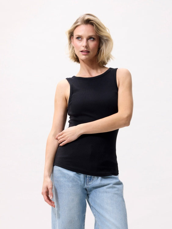 Classic rib singlet -  Black - Catwalk Junkie