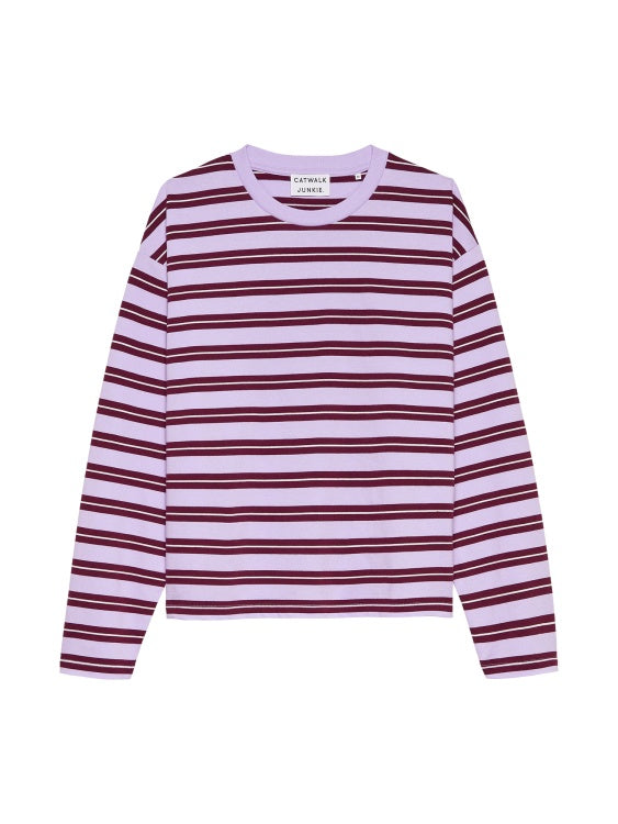 Striped long sleeve - Lavender Frost  - catwalk junkie
